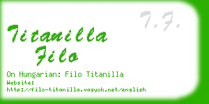 titanilla filo business card